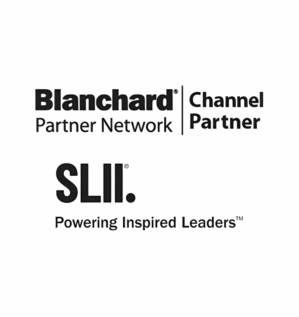 Logos of Blanchard Partner Network, Channel Partner, and SLII leadership program.